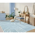 thumbnail image 4 of Moynesa 8'x10' Abstract Area Rugs for Living Room, Ultra-Thin Soft Washable Rug Non-Slip Large Modern Bedroom Rug Non-Shedding Accent Carpet for Dining Room Office, Blue, 4 of 8