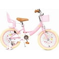 thumbnail image 5 of ACEGER 18 Inch Girls Bike with Basket, Training Wheels, and Doll Seat, Princess Style for Ages 9-12, Pink, 5 of 13