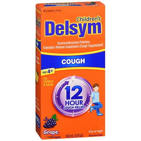 Delsym 12 Hour Cough Relief Liquid Grape - 5 oz