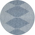 thumbnail image 5 of Hauteloom Bourton Living Room, Bedroom Patio Outdoor Area Rug - Modern - Blue, Ivory - 7'10" Round-Round, 5 of 18