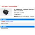 thumbnail image 2 of Air Intake Hose - Compatible with 2002 - 2003 ES300, 2 of 2