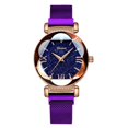 thumbnail image 1 of Reloj De Pulsera Impermeable 2xQuartz Morado Sunnimix Reloj de cuarzo con banda milanesa, 1 of 8