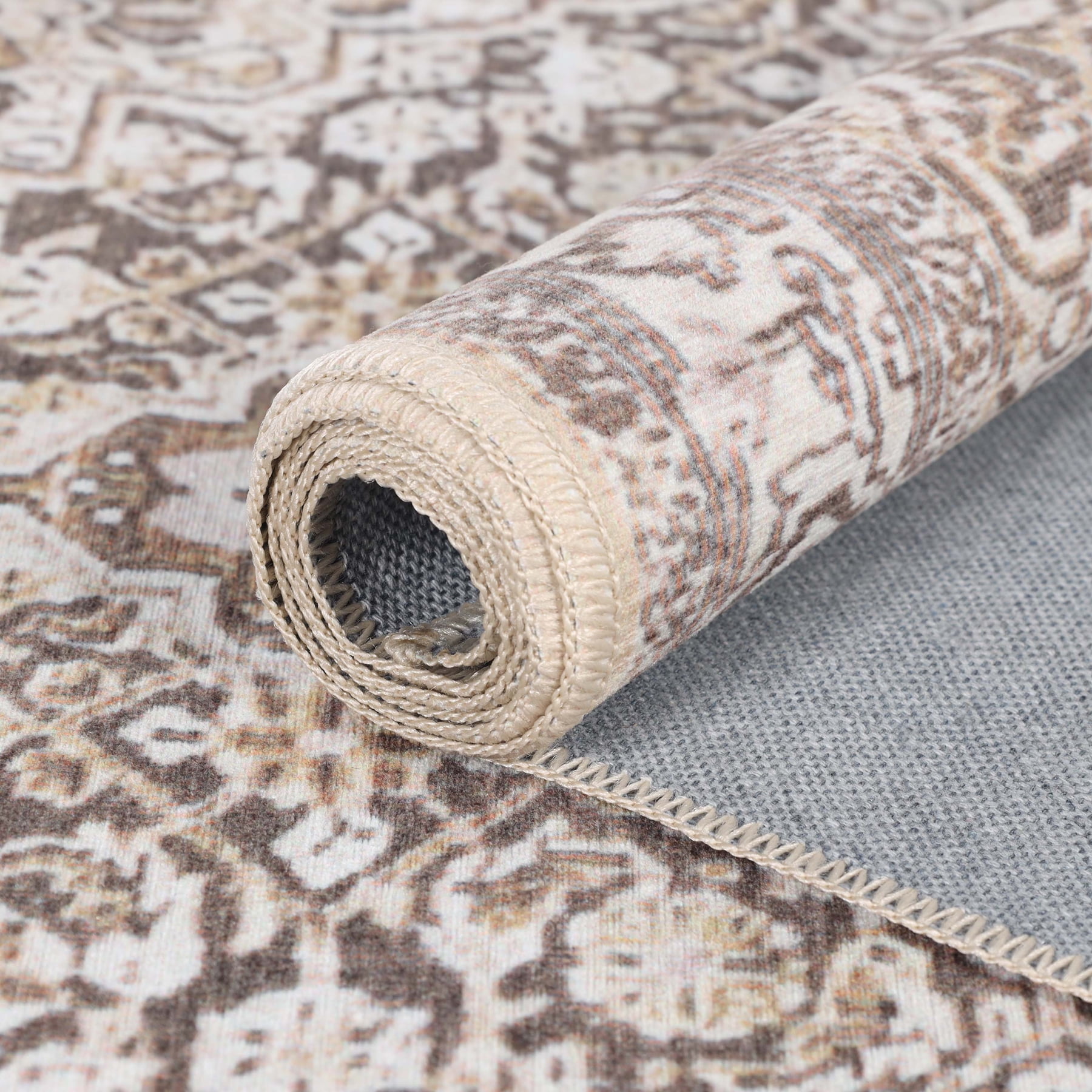 Superior Elodi Geometric Floral Indoor Area Rug,9' x 12', Mossy Gold