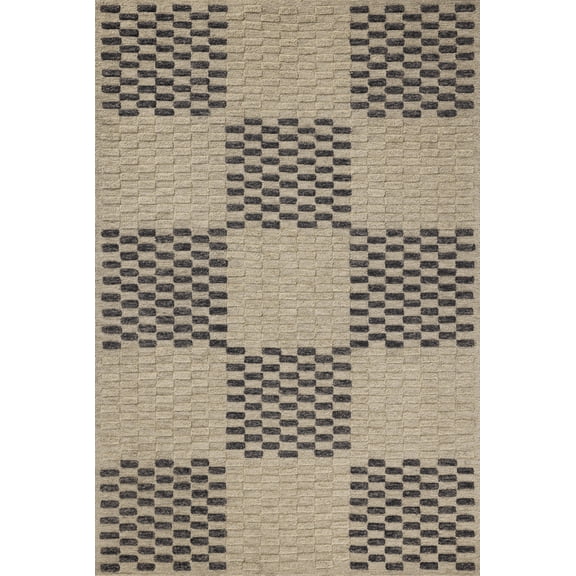 Chris Loves Julia x Loloi Bradley Beige / Midnight 5'-0" x 7'-6" Area Rug
