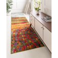 thumbnail image 2 of Unique Loom Estrella Modern Fields Area Rug 2' 2 x 6' 7 Runner Multi/Green, 2 of 2