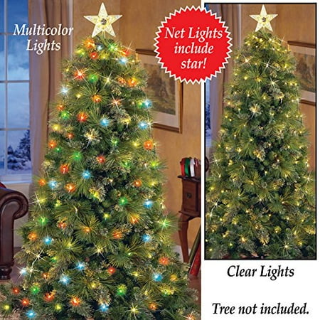 Lighted Christmas Tree Net Lights With Star Clear Lighted Christmas Tree Net Lights With Star Clear