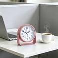 thumbnail image 4 of Lksixu Analog Alarm Clock, 4 Inch Silent Non-Ticking Quartz Clock, Battery Operated Simple Design Desk Clock, Easy to Set, Gentle Wake Bedside Clocks for Bedroom Office Living Room, 4 of 7