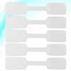 thumbnail image 2 of Juego de 200 etiquetas autoadhesivas para joyería, collares, anillos, pulseras, etiquetas de precio en blanco (cuadradas, blancas), 2 of 8