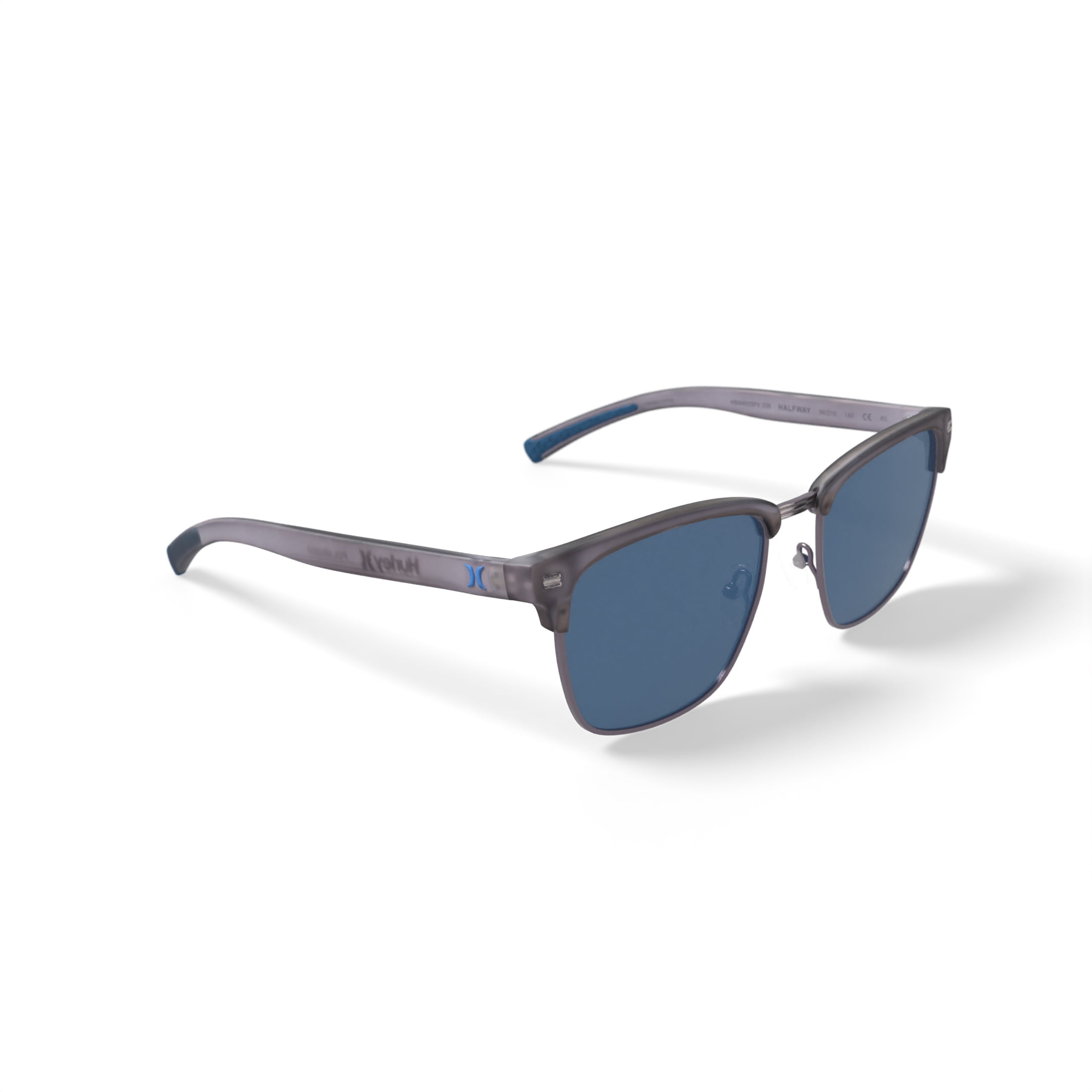 Hurley Men's Rx'able Sport Polarized Sunglasses, HSM4005PXWM Halfway, Gray, 56-19-140, with Case