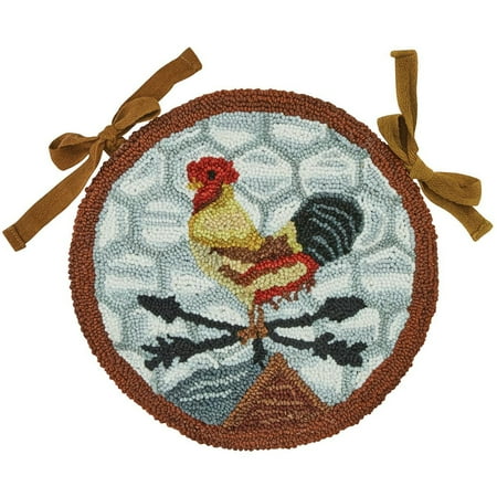 

Park Designs Break of Day Rooster Hooked Chair Pad