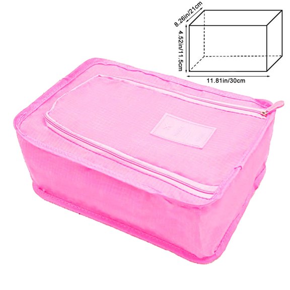 Yulucky Closet Organizer,Foldable Travel Shoe Storage Bag-11.81x8.26x4.52 Inch Portable Organizer for Shoes & Clothes Polyester Carrying Case with
