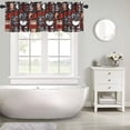 thumbnail image 5 of Abstract Coffee Theme Valance Curtain Modern Red Brown White Coffee Shop Rod Pocket Valance Window Treatments 1 Panel Short Curtains for Kitchen Living Room Decor 54 x 18 in, 5 of 5