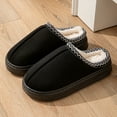 thumbnail image 5 of mgoYE Women's House Slippers Indoor Outdoor Moccasin Fuzzy Fluffy Furry Loafers Suede Warm Shoes|Black 10.5, 5 of 5