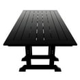 thumbnail image 4 of WestinTrends Malibu 6 Piece Patio Dining Set with Bench, All Weather Poly Lumber Outdoor Table and Chairs Set, 71" Trestle Dining Table with Umbrella Hole, 5 Arm Chairs with Bench, Black, 4 of 8