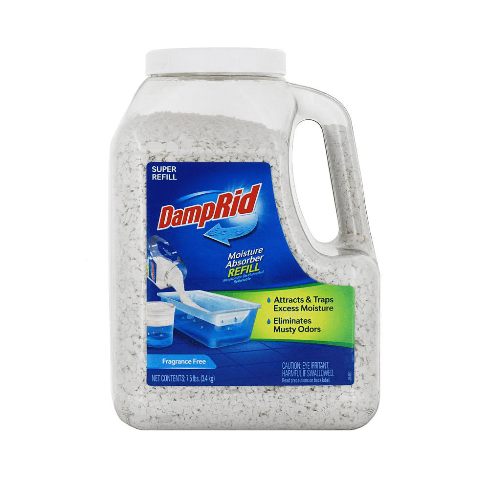 Damp Rid 7.5 lb. Fragrance free, Moisture Absorber, Odor eliminator Refill 1PK