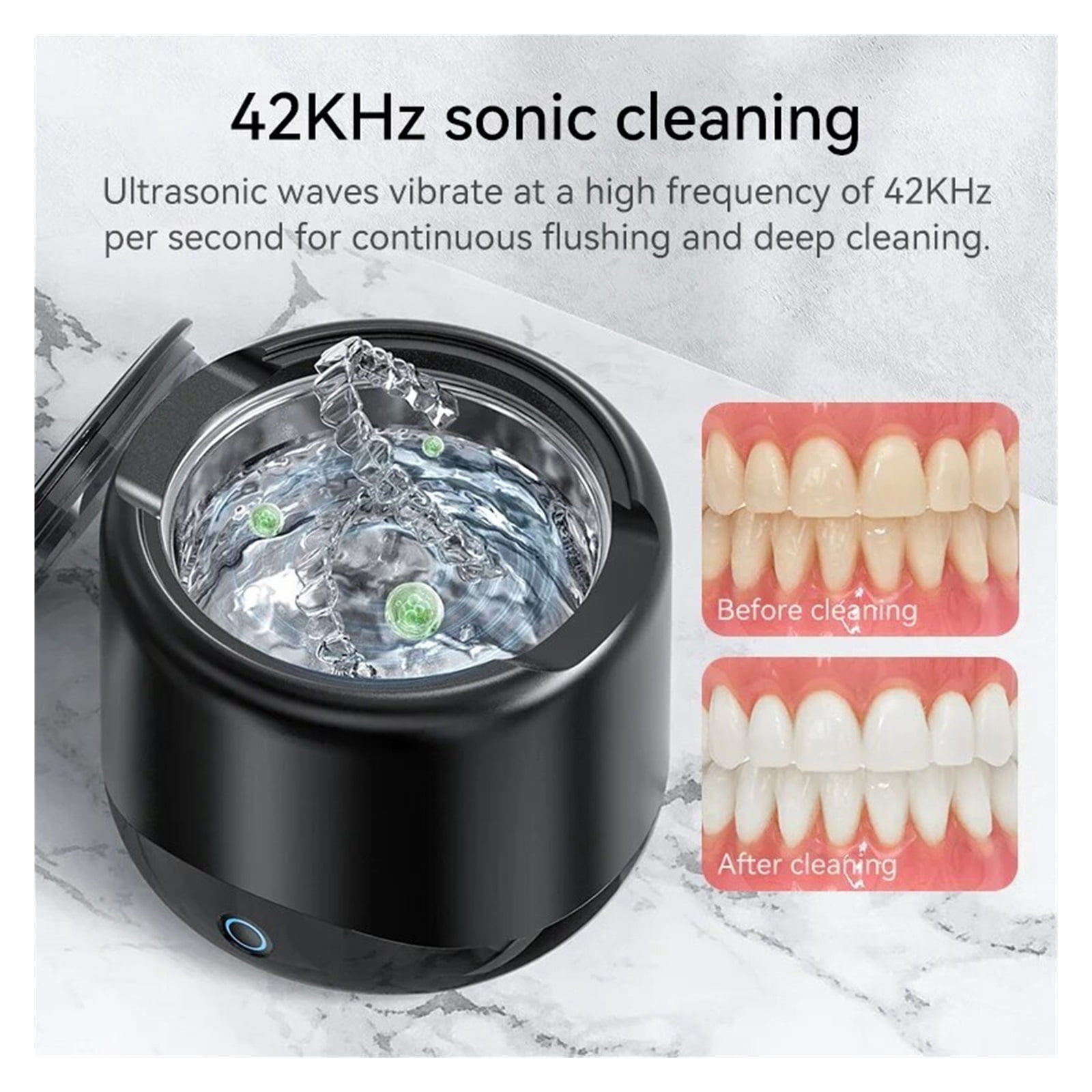 Ultrasonic Cleaner for Dentures 42-45KH Professional Ultrasonic Cleaning Machine for All Jewelry Watche Household Washer