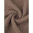thumbnail image 5 of INSPIRE CHIC Women's Ribbed Knit A-Line Skirts Elastic High Waist Stretchy Sweater Midi Skirt L Medium Brown, 5 of 6