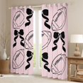 thumbnail image 2 of Feelyou Rugby Football Curtains Pack of 2 (42x84 Each), Pink Bowknot Curtains Blackout, 2 of 6
