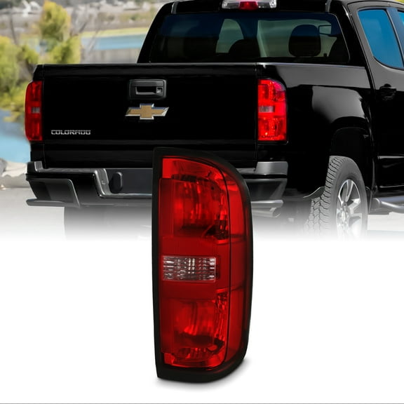 AKKON - Fits 2015-2021 Chevy Colorado [Halogen Type] Red Clear Tail Light Brake Lamp Passenger Right Side Replacement