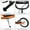 Orange#3, variant on Kids Bike Aosom Youth Scooter, Teens Kick Scooter, Adjustable Handlebar Ride On Toy for 5+ with 16" Front and 12" Rear Dual Brakes Inflatable Wheels, Blue,Boys Bike