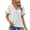 White-71, variant on Mittory Women's Casual Petal Short Sleeve Contrast Lace V Neck Summer Tee Blouse Tops