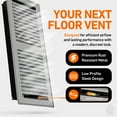 thumbnail image 3 of 2X10 Floor Vent Covers Floor Register with Mesh Cover Trap, Heat and Air, Walkable Metal Floor Register for HVAC Duct, Contemporary, Light Grey, 3 of 7