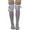 Gray, variant on Aoochasliy Christmas Fuzzy Socks Casual Women Xmas Warm Thigh High Long Stockings Knit Over Knee Socks