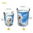 thumbnail image 2 of Lsque Cute Cloud Bichon Frise pattern Laundry Hamper Basket, Tall Woven Rope Hamper Basket for Clothes, Lightweight Storage Basket, Collapsible Waterproof-Medium, 2 of 8