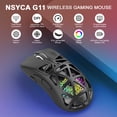 thumbnail image 3 of Tyasoleil G11 Wireless Gaming Mouse, Tri-Mode 2.4GHz/USB-C/BT Computer Mouse with 22000 DPI, 400mAh Battery, Esports-Grade PAW3311 Sensor, RGB Light Gaming Mice for PC/Laptop/Mac, 3 of 10