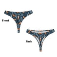 thumbnail image 3 of Fotbe Playful Foxes Forest Blues Tanga Sin Costuras para Mujer con Estampado – Panties Invisibles, Transpirables y Cómodos para Uso Diario-4X-Large, 3 of 6