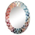thumbnail image 2 of Designart "Shifting Perspectives Opt Art wall decor I" Abstract Round Wall Mirror - Modern Oval Printed Decorative Oversized Mirror - Multiple Color Options, 2 of 4