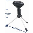 thumbnail image 3 of Xuanheng Adjustable Desk Table Tripod Microphone Stand Foldable Mic Clip Holder Black, 3 of 8