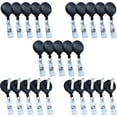 thumbnail image 1 of ORUYROP Lot de 25 Moulinets de Badge Rétractables avec Clip, Clips pour Badges, Moulinet de Badge Rétractable avec Sangle en Vinyle Transparent et Pivot Crocodile, Distributeur Sans Torsion (Noir), 1 of 6