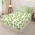 thumbnail image 2 of Erosebridal Cartoon Cute Frog Zipper Full Size Comforter Sets with Fitted Sheet and 2 Pillowcases,Wild Animals Zipper Bedding Set For Girls,Reversible,4 Pieces, 2 of 7