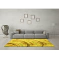 thumbnail image 3 of Ahgly Company Indoor Square Abstract Yellow Contemporary Area Rugs, 3' Square, 3 of 4