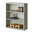 thumbnail image 5 of Hirsh 3 Shelf Metal Bookcase, 42in. Height, Gray, 5 of 6