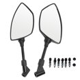thumbnail image 1 of Motorcycle Rearview Mirror 360° Rotation Convex Glass Lens Carbon Fiber Style Universal for Scooter Sport Dirt Bike ATV Black, 1 of 21