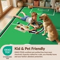 thumbnail image 4 of Design&I 9'x12' Washable Area Rug Sleek Flatweave Pet Friendly Soccer Football Field Pitch Boundary Stripes Ground Cover Door for Master Suite, Under Bed, 4 of 7