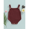 thumbnail image 2 of Bagilaanoe Newborn Baby Boys Girls Knit Romper Sleeveless Spaghettic Strap One Piece Knitted Jumpsuits 3M 6M 12M 18M Bodysuits, 2 of 8