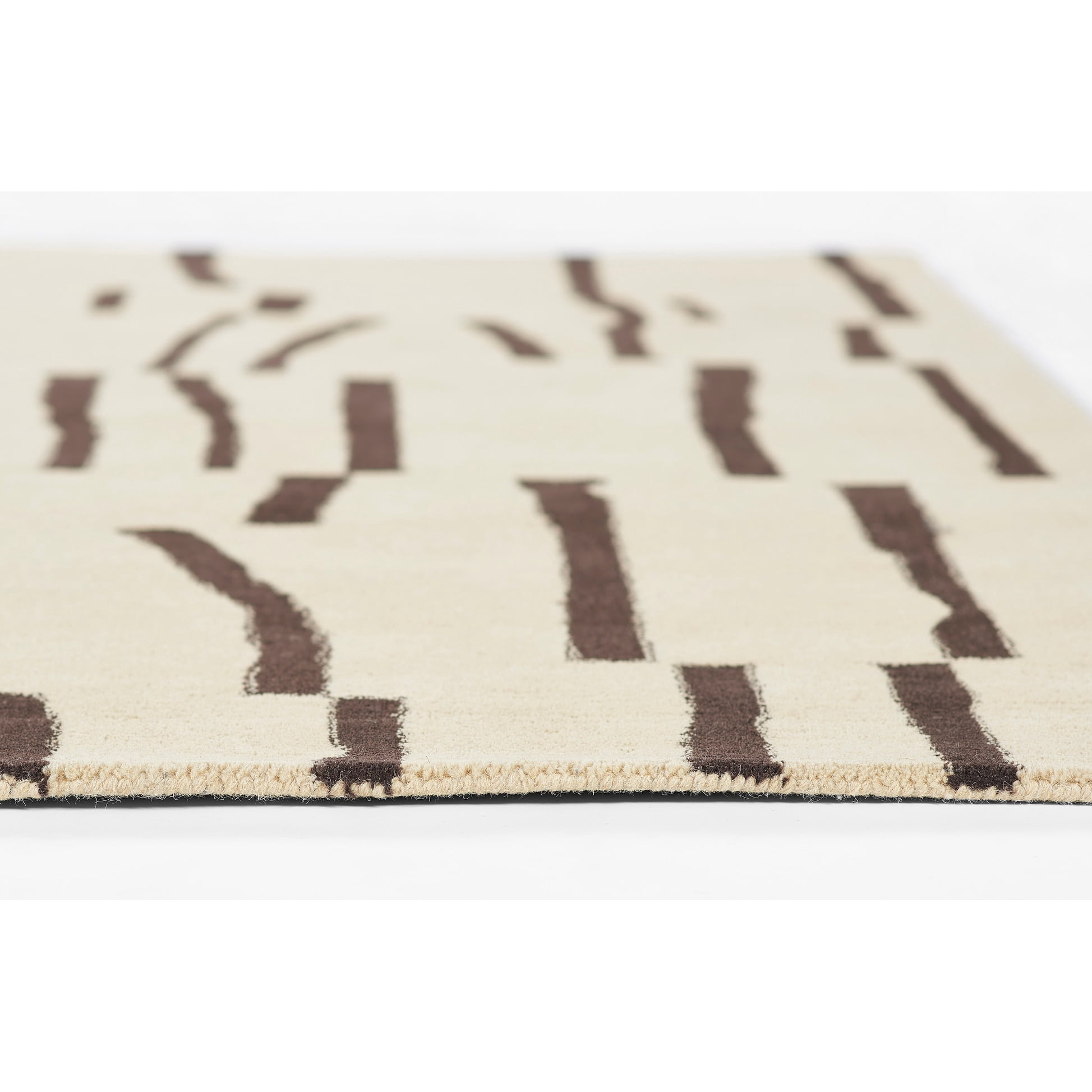 Momeni Simba Hand Tufted Wool Geometric Ivory Area Rug 2' X 3'