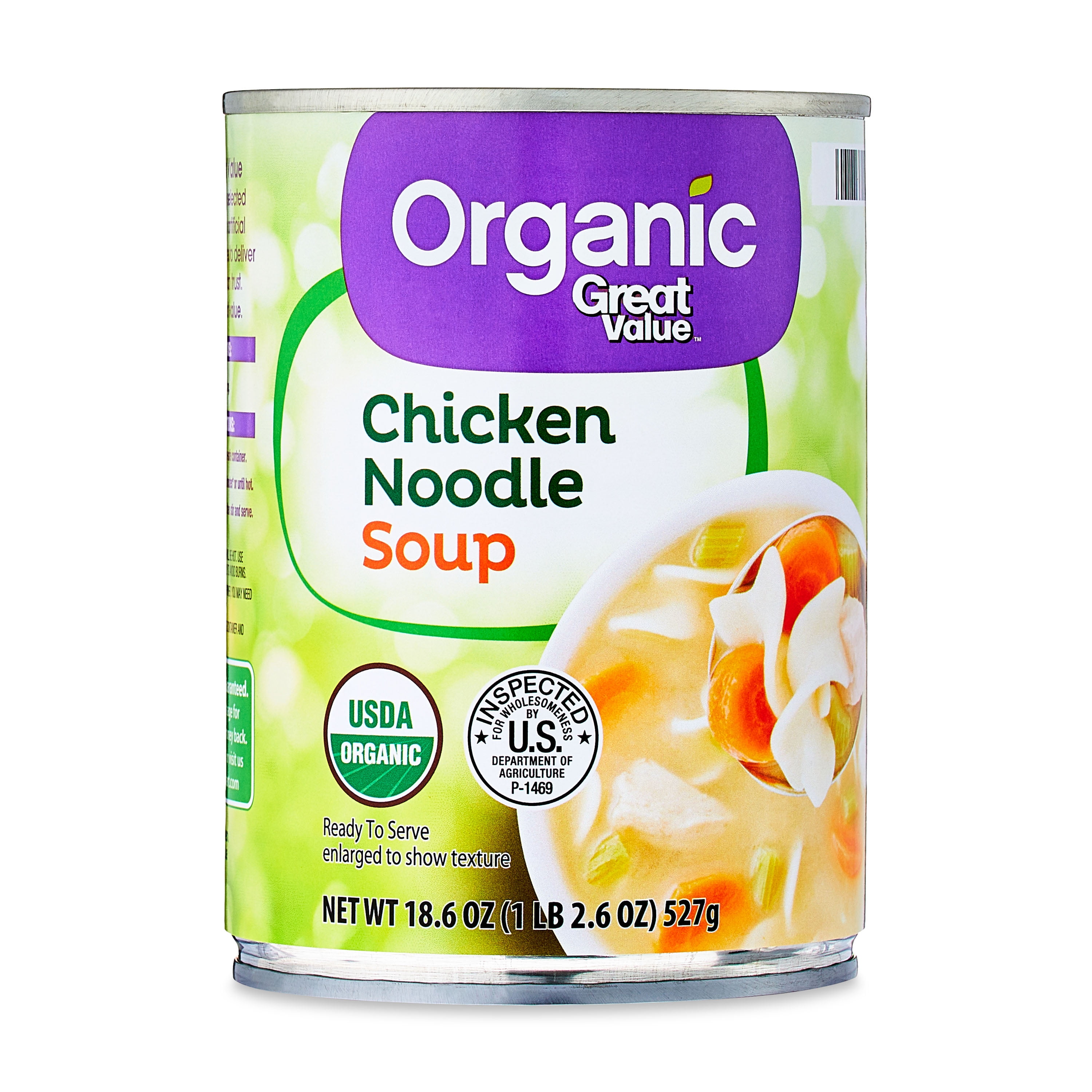 Great Value Organic Chicken Noodle Soup, 18.6 oz