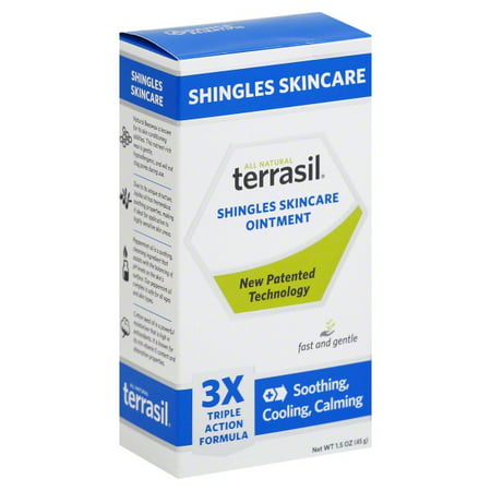Terrasil® Shingles Skincare Ointment with All-Natural Activated Minerals® Soothes, Cools and Calms Painful Shingles Rashes 3X Triple Action Formula (45gm tube