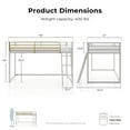 thumbnail image 4 of Furniture of America Two-Tone Kids Junior Metal Twin Loft Bed with Guardrails, Grey and Gold, 4 of 10
