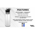 thumbnail image 2 of Plastic Water Bottle 24 oz with Inside Straw - BPA Free, Screw-On Cap, Flip Top Nozzle Mechanism - Slim Translucent Body - Eastman Tritan Copolyester - Clear - 10 Pack, 2 of 5