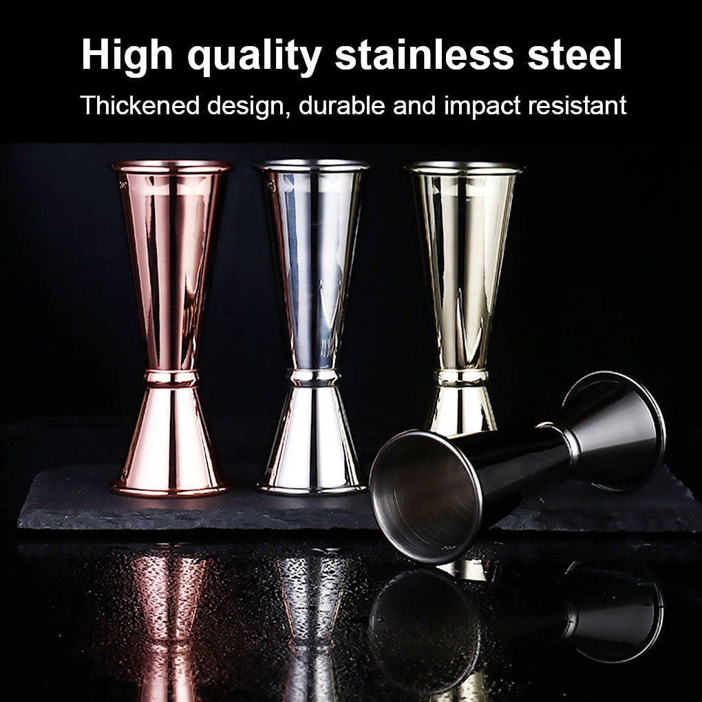 Double Cocktail Jigger Japanese Design Stainless Steel Cocktail Bar Jigger  1oz/2oz Measuring Cup For Home Party Club