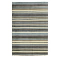 thumbnail image 1 of Tapis en Laine Fait Main à Rayures Bleu/marron, 1 of 4