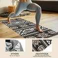 thumbnail image 4 of Brown Triangular Geometric Pattern Hot Yoga Mat Towel Non Slip for Hot Yoga - Quick-Drying Yoga Mat Cover with 4 Corner Pockets with Travel Bag - Hot Yoga Towel Non Slip 70"x26", 4 of 6