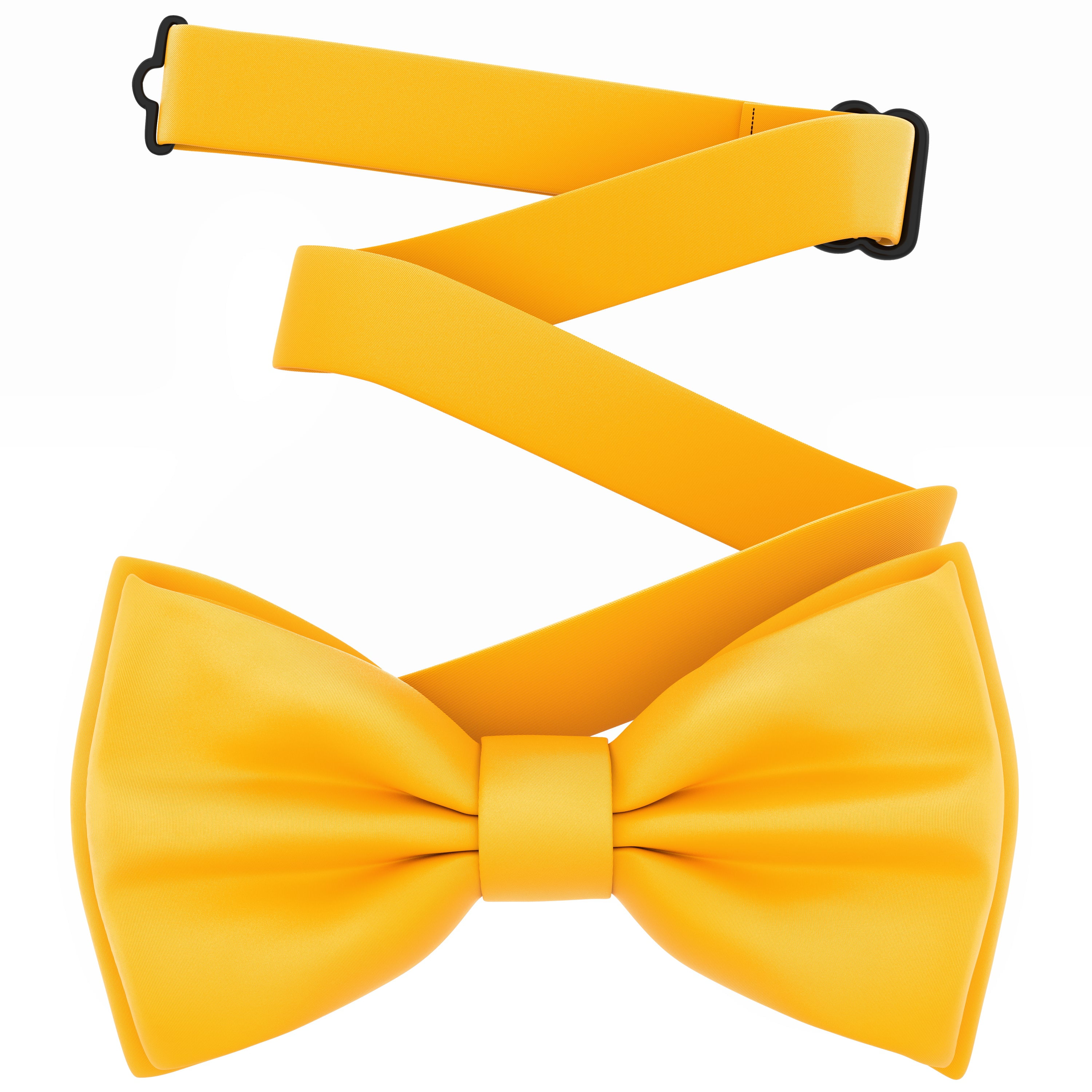 Boy's Bright Yellow Bow Tie PreTied Style Formal Satin Classic Bowtie
