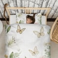 thumbnail image 3 of Flowers and Butterflies Duvet Cover and Pillowcase Set for Single Bedding, Bedroom Accessories for Kids Teens, 3 of 5