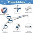thumbnail image 4 of Curved Dog Grooming Scissors with Safety Round Tips,Light Weight Professional Pet Trimming Grooming Shears 4CR Stainless Steel for Nose Hair,Ear Hair,Face Hair,Paw Hair for Dogs and Cat, 4 of 8